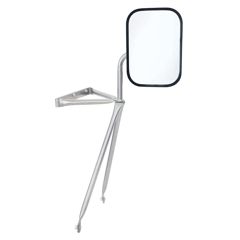 United Pacific 60039 Stainless Steel Swing Away Mirror for Trucks, Vans, RVs, Campers, Extendable to 15", Double Strength Tubing - One Mirror - Image 1